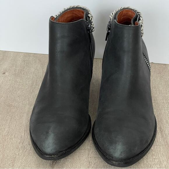 Jeffrey Campbell Black Ankle Boots with Silver Accents - Picture 3 of 6